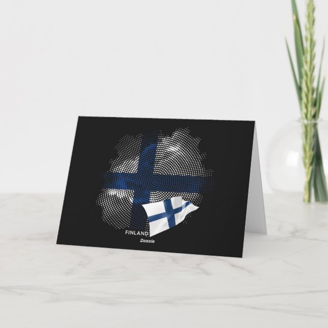 Finland flag thank you card (Back)