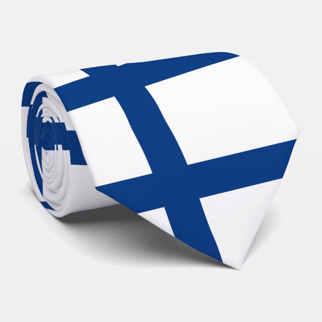Finland Flag Tie (Rolled)