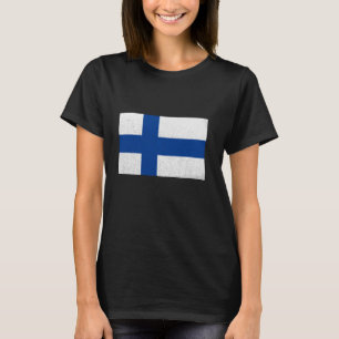 Finland Flag Vintage Finnish Pride Finnish Roots F T-Shirt