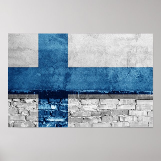 Finland flag wall poster (Front)
