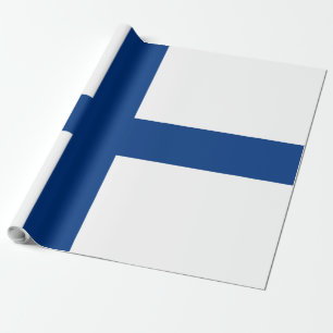 Finland flag wrapping paper