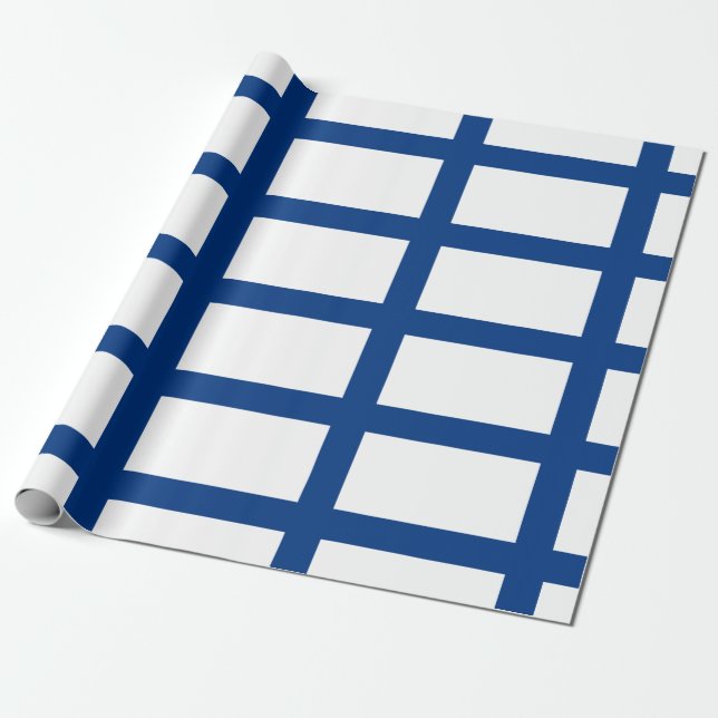 Finland Flag Wrapping Paper (Unrolled)
