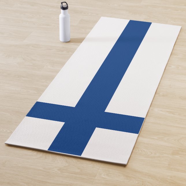 Finland Flag Yoga Mat (In Situ)
