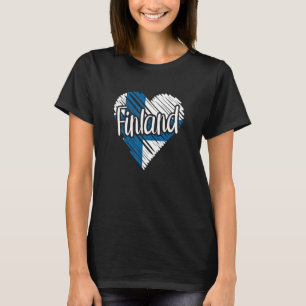 Finland For Men Finnish Heart Flag For Women Finns T-Shirt