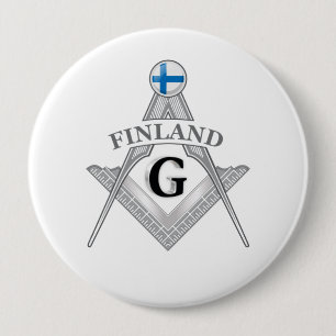 Finland freemasonry sign 10 cm round badge