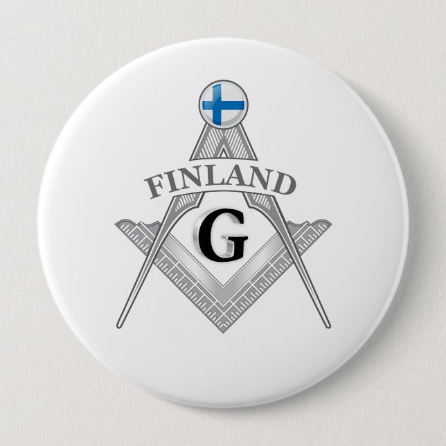 Finland freemasonry sign 10 cm round badge (Front)