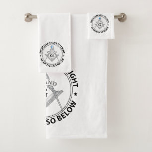 Finland freemasonry sign bath towel set