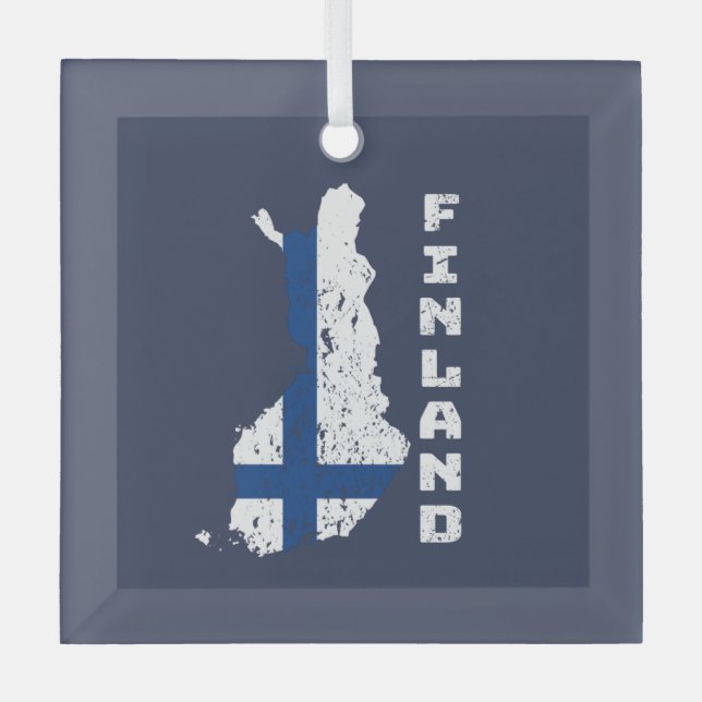 Finland  glass tree decoration (Front)