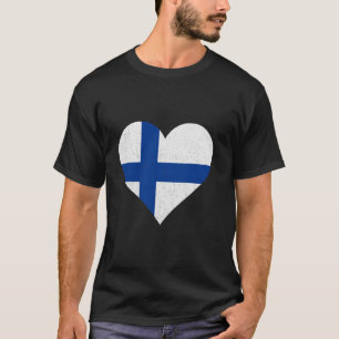 Finland Heart Finnish Pride Finnish Roots Patrioti T-Shirt