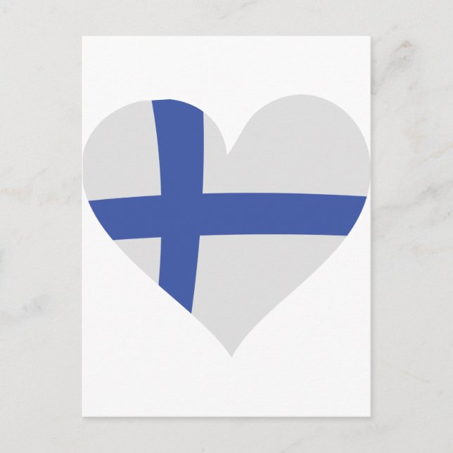 Finland heart icon postcard (Front)