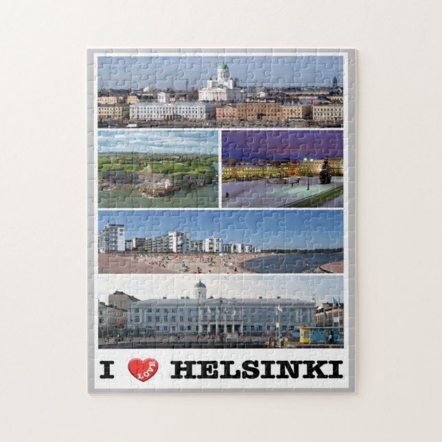 Finland - Helsinki - Helsingfors - I Love - Jigsaw Puzzle (Vertical)