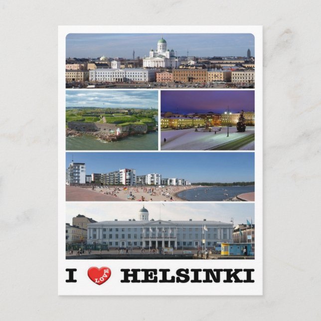 Finland - Helsinki - Helsingfors - I Love - Postcard (Front)