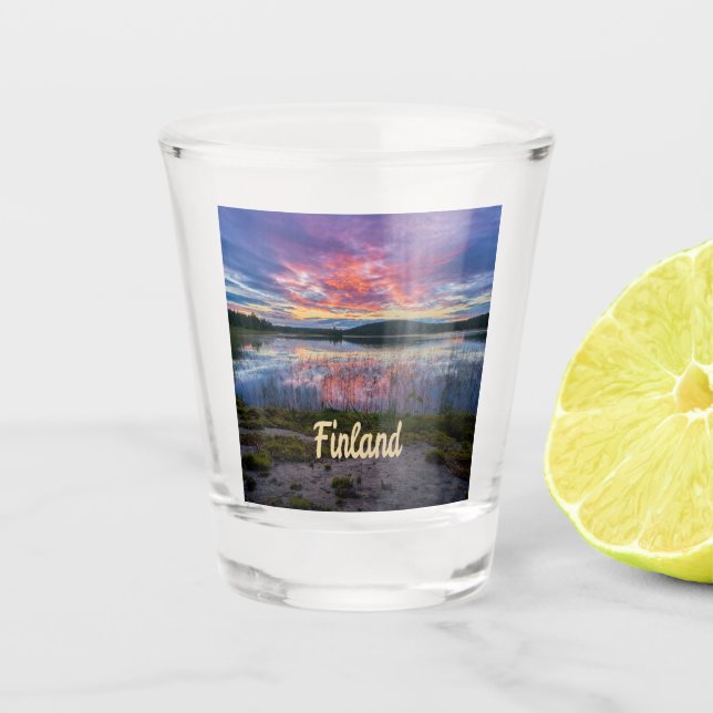 Finland Helsinki Northern Europe Shot Glass (Front)