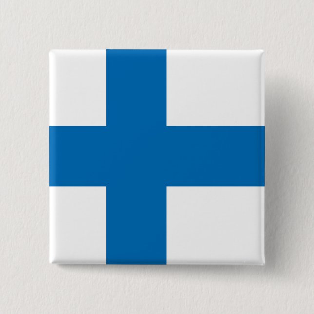 Finland High quality Flag 15 Cm Square Badge (Front)
