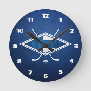 Finland Ice Hockey Clock, Suomalainen Jääkiekko Round Clock