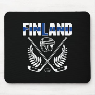 Finland Ice Hockey Fans Jersey Finnish Flag Hockey Mouse Pad