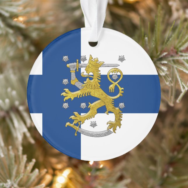 Finland Lion Flag Keepsake Ornament (Tree)