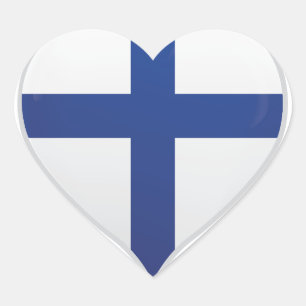 Finland love flag pride heart sticker