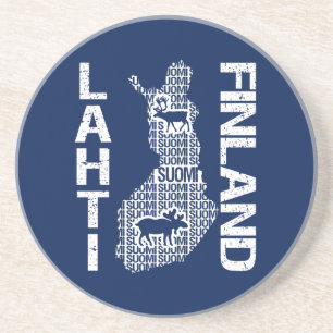 FINLAND MAP coaster - Lahti