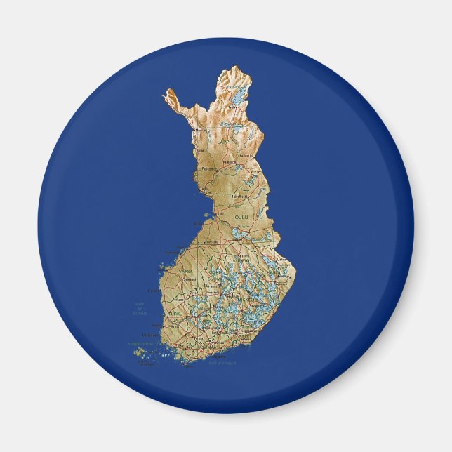 Finland Map Magnet (Front)