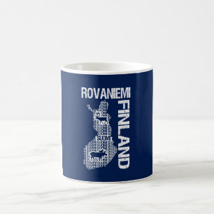 FINLAND MAP mug - Rovaniemi - choose style, colour