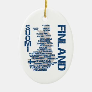 FINLAND MAP ornament - customisable