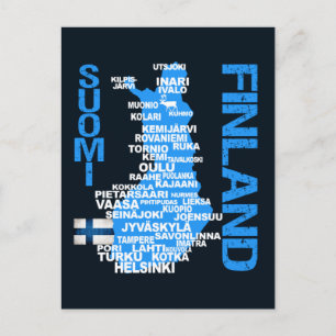 FINLAND MAP postcard