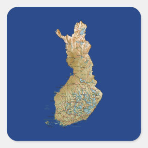 Finland Map Sticker