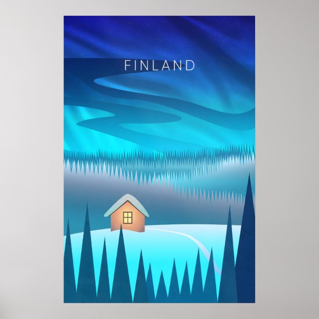Finland Minimal Travel Poster (Front)
