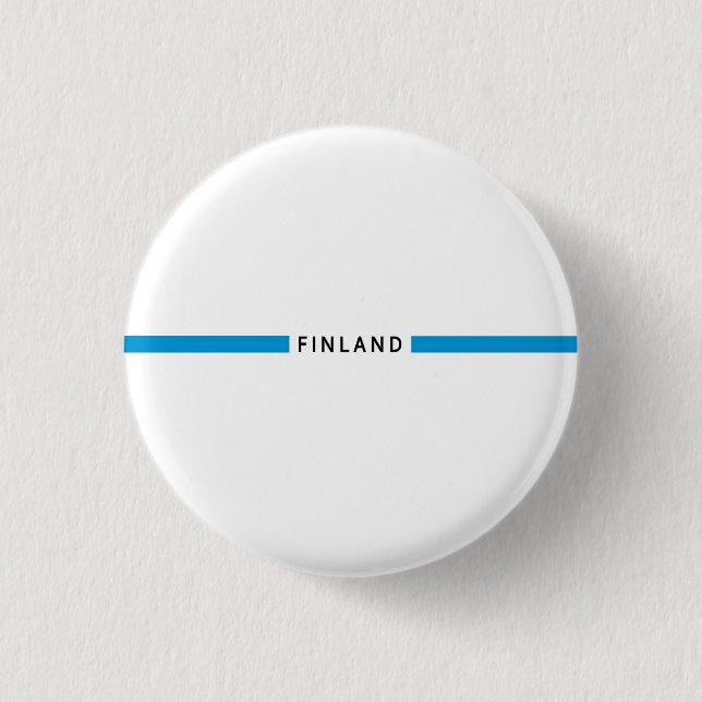 Finland minimalistic flag 3 cm round badge (Front)