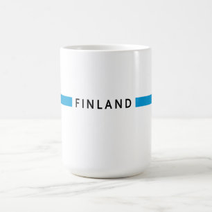 Finland minimalistic flag coffee mug