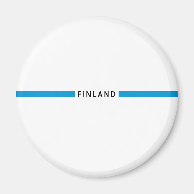 Finland minimalistic flag magnet (Front)