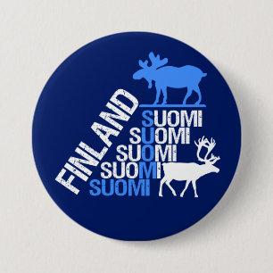 Finland Moose & Reindeer button