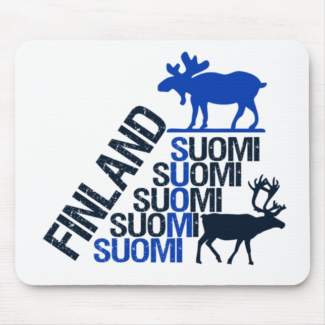Finland Moose & Reindeer mousepad (Front)
