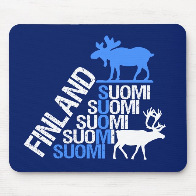 Finland Moose & Reindeer mousepad (Front)