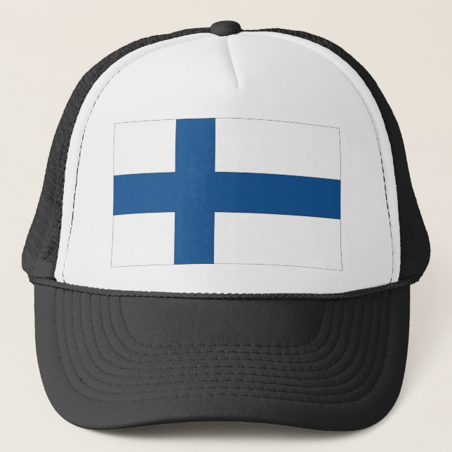 Finland National Flag Trucker Hat (Front)