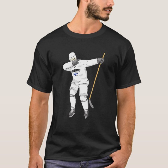 Finland National Hockey Team Dabbing Player Fan T-Shirt (Front)