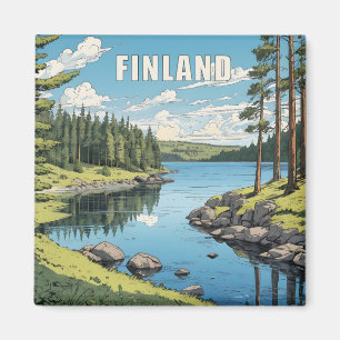 Finland Nature Illustration Magnet