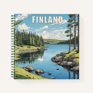 Finland Nature Illustration Notebook