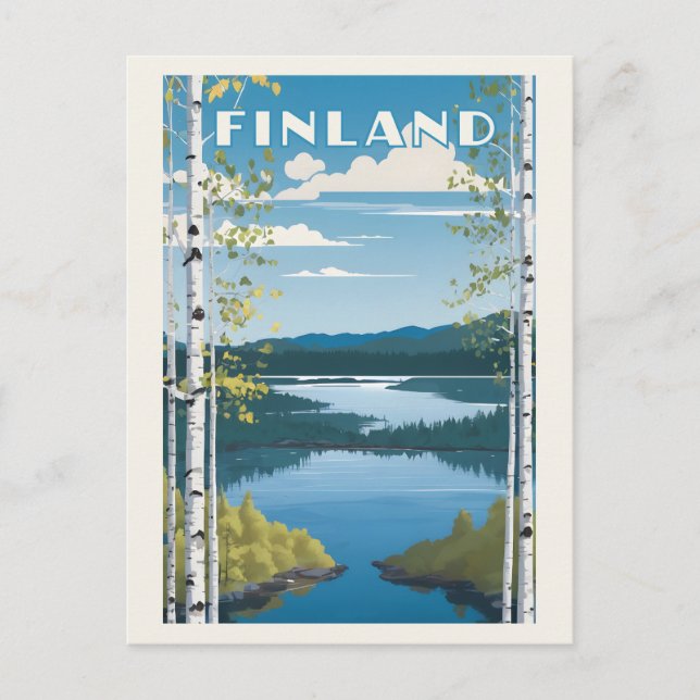 Finland Nature Illustration Postcard (Front)