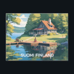 Finland Nature Illustration Postcard<br><div class="desc">See my store for more Finland items.</div>
