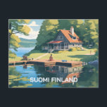 Finland Nature Illustration Postcard<br><div class="desc">See my store for more Finland items.</div>