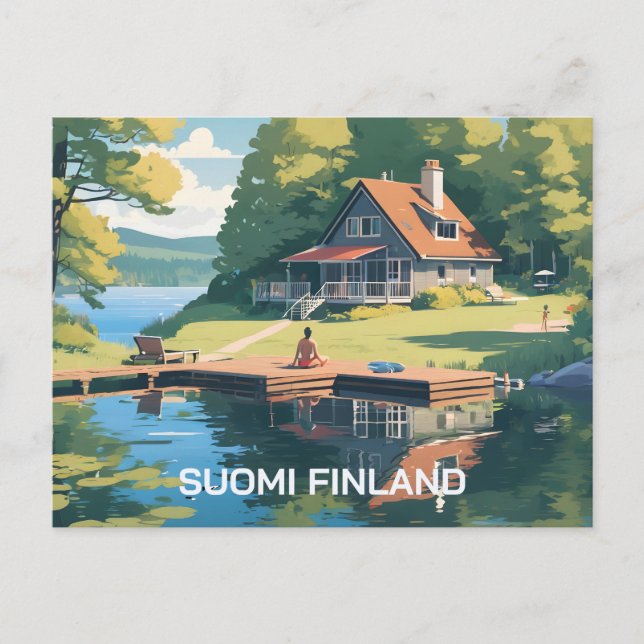Finland Nature Illustration Postcard (Front)