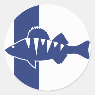 Finland Perch Finnish National Animal Flag Classic Round Sticker