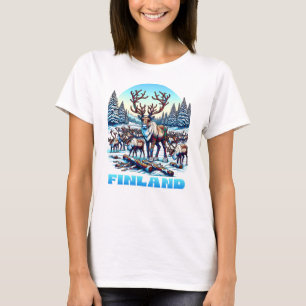 Finland Reindeer herd T-Shirt