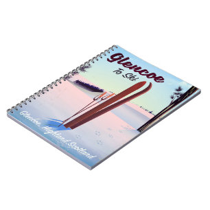 Finland retro vacation 'rainbow' poster print. notebook