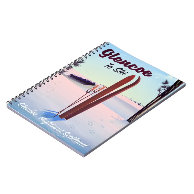 Finland retro vacation 'rainbow' poster print. notebook (Left Side)