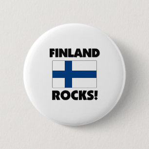 Finland Rocks 6 Cm Round Badge