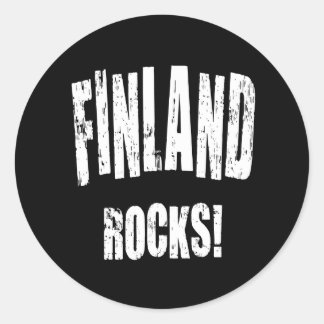 Finland Rocks! Classic Round Sticker