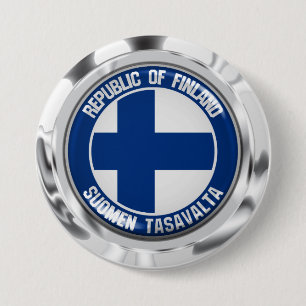Finland Round Emblem 7.5 Cm Round Badge